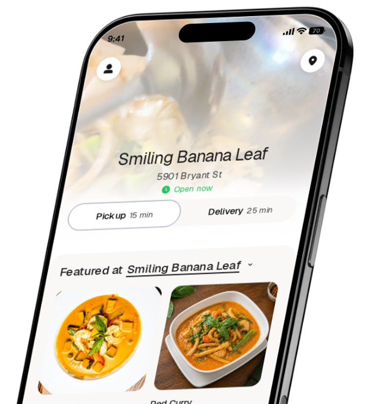Smiling Banana Leaf app preview