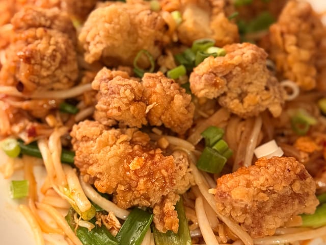 Pad Thai Crispy Chicken.