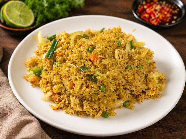 Yellow Curry Fried Rice.