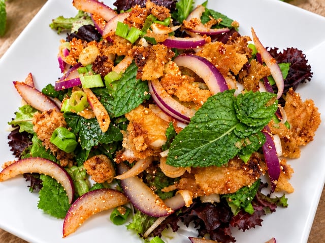 Crispy Chicken Larb.